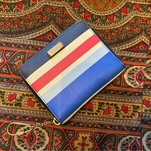 Kate Spade Blue and Red Accessory with Gold Accent